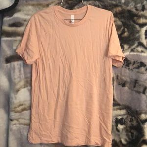 Lot of 2 mens medium bella+canvas tees one purple-ish red and one cream colored
